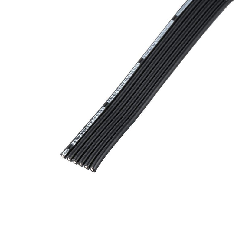 BNTECHGO 24 Gauge Silicone Ribbon Cable Flexible 6P Black 3