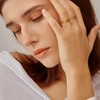 YeGieonr Gold Ring for Women, 18K Gold Plating Stainless Steel