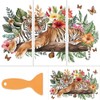 OLYCRAFT 3pcs/Set Tiger Rub on Transfers for Furniture and Craft