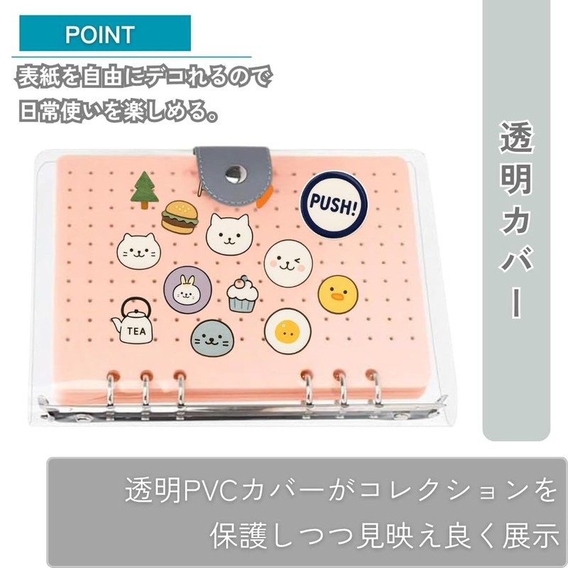 JP Number Pin Badge Case Decorative Storage File Can Badge