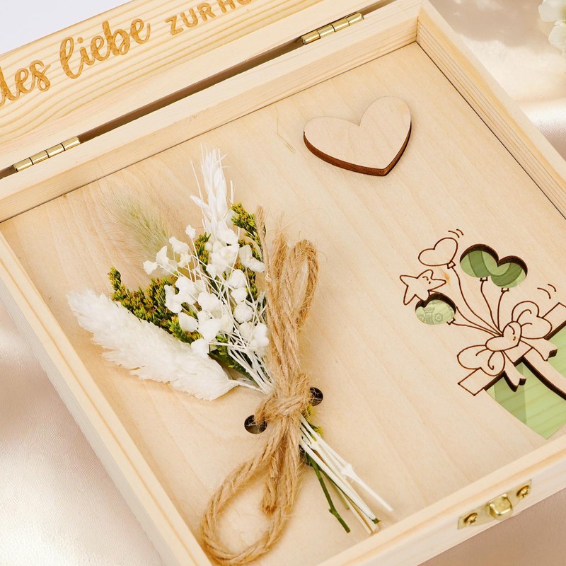 ALULU Regalo di denaro matrimonio - fieno bianco-verde