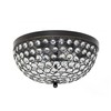 Elegant Designs FM1000-RBZ 2 LightElipse Crystal Flush Mount Ceiling Light,