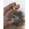 Red Fox Tail Keychain, 13-17"