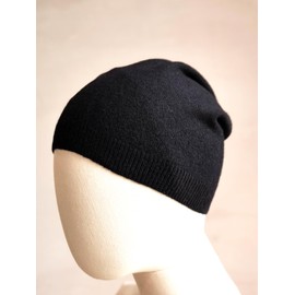 EILIZ Classic 100% Superfine Merino Wool Beanie Hat, Knit Winter Cap, Lightweight Skull Men and Woman, Black, One Size