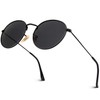 GQUEEN MFF7 Retro Round Mirrored Polarised Sunglasses for Men and