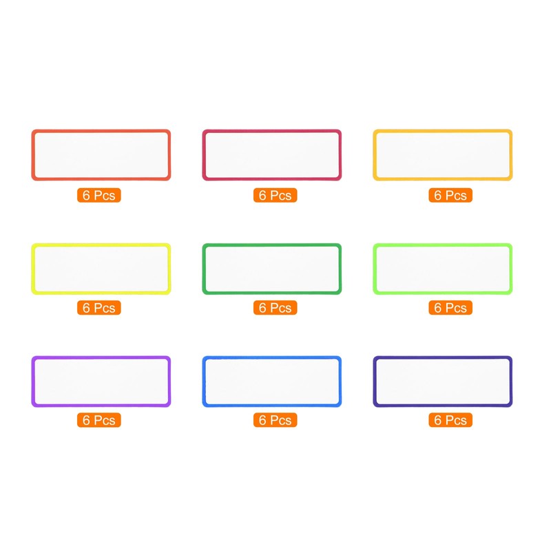 QUARKZMAN Pack of 54 Magnetic Whiteboard Labels 3 x 1