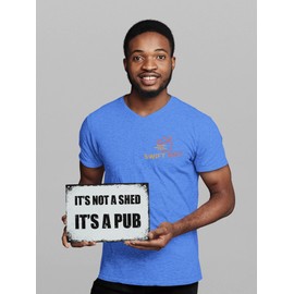 Outdoor Garden Bar Sign for Outside Bar Funny Accessories Pub Gifts or Man Cave Shed at Home - It's Not A Shed it's a Pub Metal Plaque