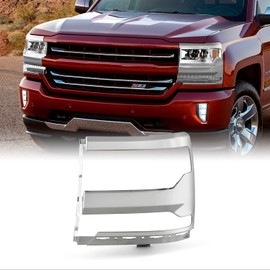 AKKON - Fits 2016-2018 Chevy Silverado 1500 2019 Silverado 1500 LD Chrome Headlight Trim Bezel Cover Driver Left Side