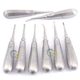 G.S German Grade 8 PC STR CVD Dental EXTRACTING APICAL Root TIP Elevator (Set of 8 Each) Best Quality