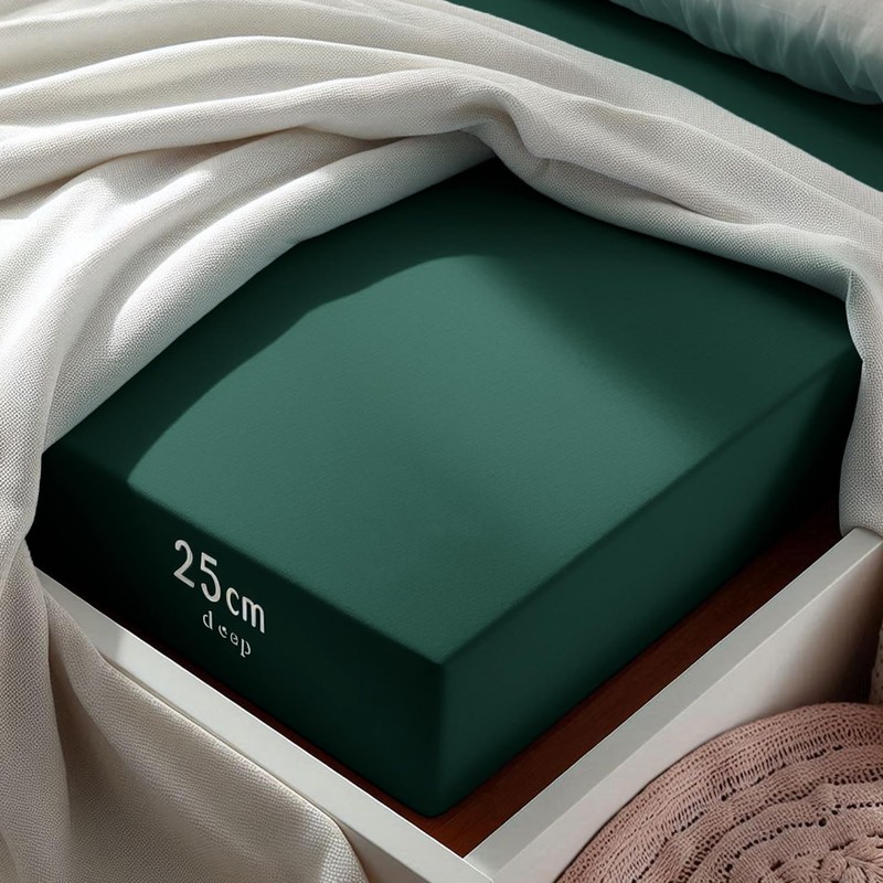 Aspire Homeware Double Fitted Sheet - 25 cm Deep Hotel