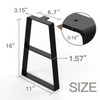 Orgerphy 16” Black Trapezoid Metal Bench Legs (2PCS) | Heavy
