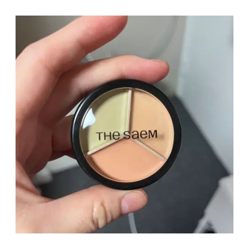 The Saem Cover Perfection Triple Pot Concealer 6colors Contour Beige