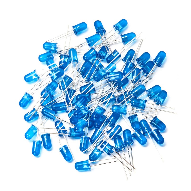 CHANZON 100 pcs 5mm Blue Diffused LED Diode Lights (Colored