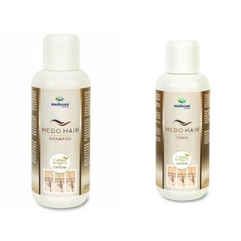 Happy Bees Bundle Medosan Medo hair Shampoo 200 ml and Tonic 200 ml for fuller, thicker hair 2 Pack