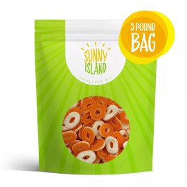 SUNNY ISLAND Peach Rings Soft Gummy Candy Fun Size, 2 Pounds Bag