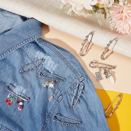 UNICRAFTALE 10Pcs 304 Stainless Steel Brooch Bar Pins Findings with Triple Loops 51mm Safety Clasp Brooch Pin Back Bar Pin Back Metal Safety Pins with 3 Holes Brooch Clasp Pins for DIY Name Tags