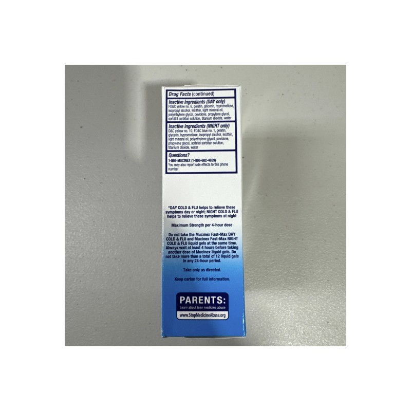 Pack Of 2. Fast-Max Day/Night Cold & Flu, Maximum Strength,24