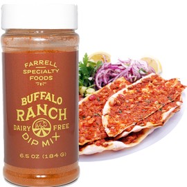 Dairy Free Buﬀalo Ranch Dip Mix by Farrell Specialty Foods – Dairy, Egg, Soy, Nut, & Sugar Free – Delicious Dip Mix & Seasoning (Keto & Vegan Friendly! 6.5 oz jar (184 g))