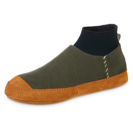Acorn Unisex Polar Pair Ankle Fleece Slipper Sock, Dark Pine, 9-Numeric_10 US Men