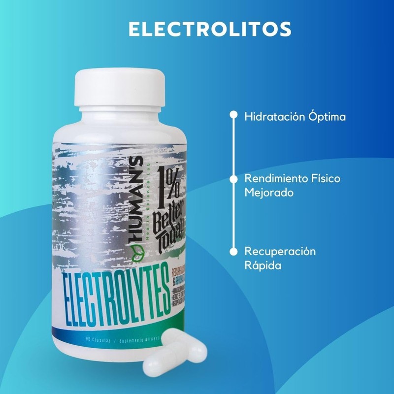 HUMAN’S HEALTH Complejo de Electrolitos en Cápsulas, Hidratación Avanzada, Apoyo