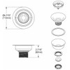 Elkay D1125 Dayton 3-1/2" Drain with Removable Basket Strainer and