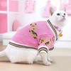 ABRRLO Small Dog Sweaters Cute Bear Dog Cardigans Clothes for
