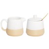 Bosmarlin Ceramic Sugar and Creamer Set, Sugar Bowl with Lid