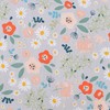 CraftsFabrics 7Pcs/lot White Floral Fat Quarters 100% Cotton Twill Printed