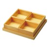 yamako- Wood 和美, Positive Corner Four/Cutting Set without Lid 27070