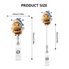 Bee Badge Reel,Cute Bee Acrylic Badge for ID Card Badge,Fun