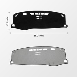 KUST Car Dash Cover for Chevy Blazer RS 2019-2025 2026 (Not fits for Blazer EV) Polyester Non-Slip Center Console Dash Cover Interior Accessories for Blazer Custom Fit Dash Mat Sunshade Glare Black