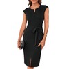 Womens Classy Church Dresses Short Sleeve Bodycon Work Dress Interview
