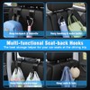 Amooca 4-Pack Car Headrest Hooks for Bags and Coats