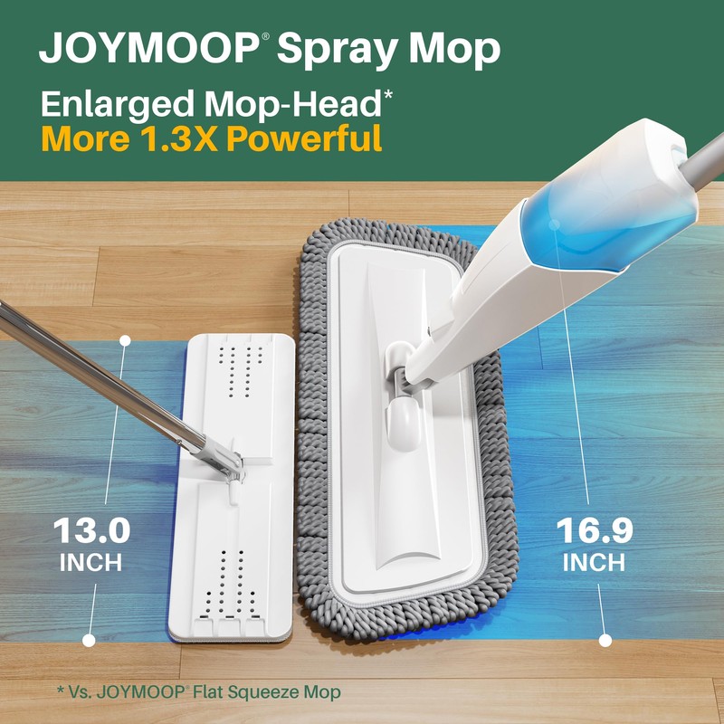 JOYMOOP Spray Mop for Floor Cleaning, Dry Wet Microfiber With