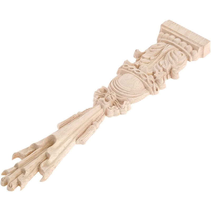 MUXSAM 30x7x1.8cm 1pcs Wood Carving Decal Corner Wood Applique Decorative