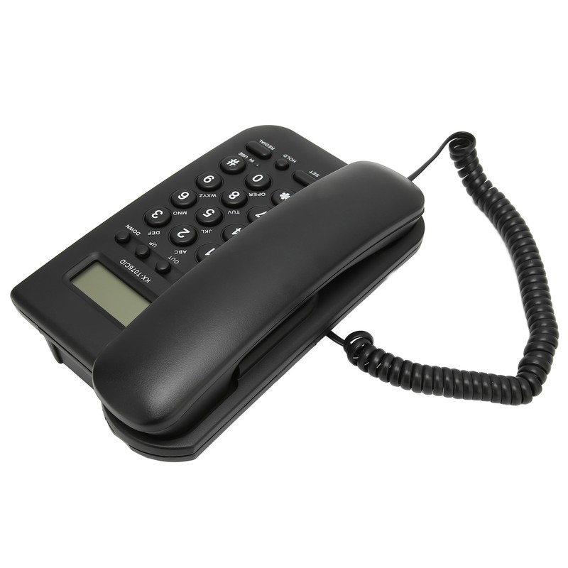 Desk Phone Caller ID Wall Mount Minimalist Corded House Phone