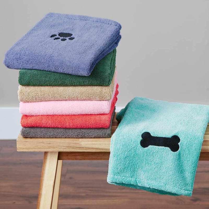 Bone Dry Pet Grooming Towel Collection Absorbent Microfiber X-Large, 41x23.5",