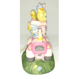 Easter Bunny Porcelain Night Light (Pink Train)