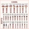Brochas Maquillaje Profesional Herramientas Cosméticas 56pzs Color Marrón