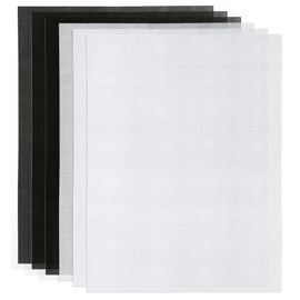 6 Sheets Fursuit Eyes Mesh for Mask, 11.81x7.87in Waterproof PVC Eye Plastic Mesh Fabric Buckram Sheet (Black, White)