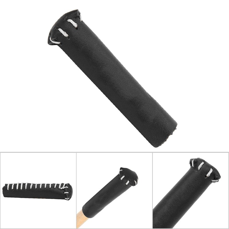 Alomejor Leather Snooker Tip Head Protective Cover Billiard Stick Protector