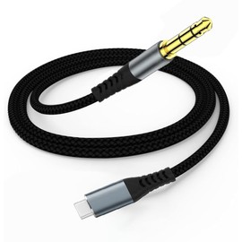 JORDINO USB C to 3.5mm Aux Audio Cable 3.3ft/1m,Type-C to Headphone Jack Adapter for Car Stereo,Phones (3.3ft/1m USB to 3.5mm Aux Audio)