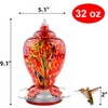 WOSIBO Hummingbird Feeder for Outdoors Patio Large 32 Ounces Colorful