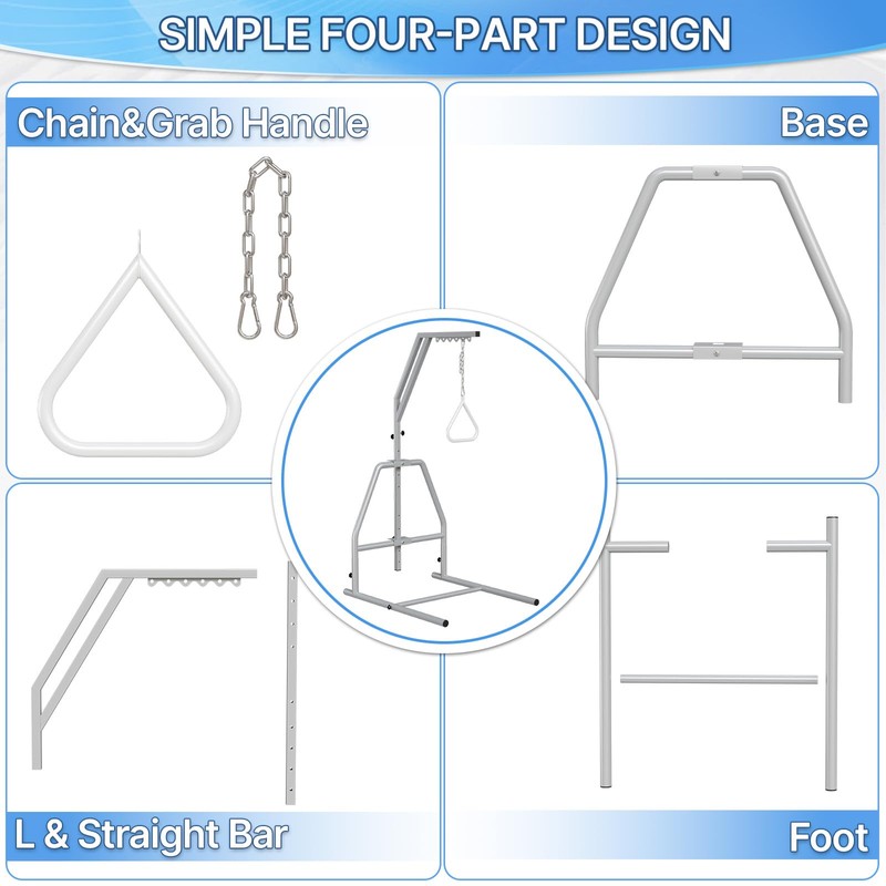 Trapeze Bar for Bed Mobility, Freestanding Mobility Support Frame