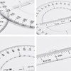 360 Full Circle Protractor, 20cm Plastic Math Measuring Tools Round