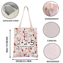 Singer Album Aesthetic Tote Bag Purple Butterfly Concert Gift Singer Merchandise Shoulder Bag (2+2=5 tote CA)