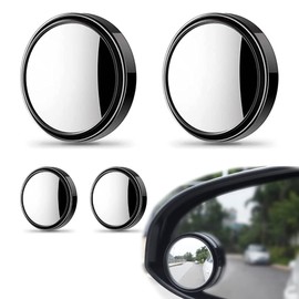 XPEX 2 paia nero Rotazione di 360 ° HD Specchietti per Angolo Morto Specchio Punto Cieco Regolabile,360° Oscillazione Regolabile HD Vetro Specchio Convesso Retrovisore Universale per Auto SUV Camion