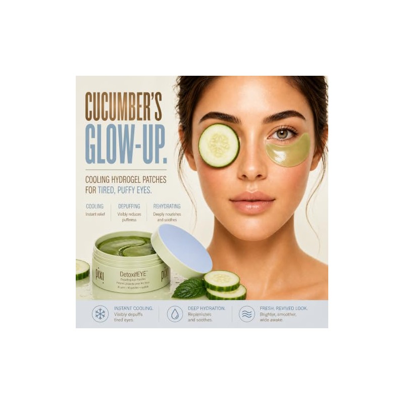 Pixi DetoxifEYE - Parches para ojos (60 unidades)