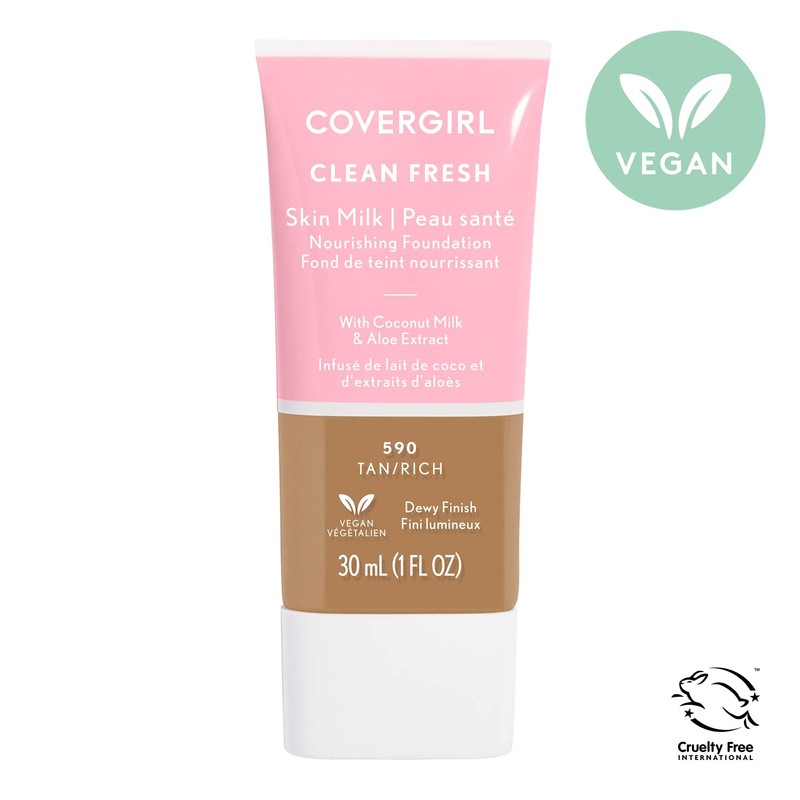 COVERGIRL, Clean Fresh Skin Milk Foundation, Tan/Rich, 1 Count