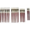 Sax Optimum White Synthetic Taklon Paint Brushes, Assorted Sizes, Set